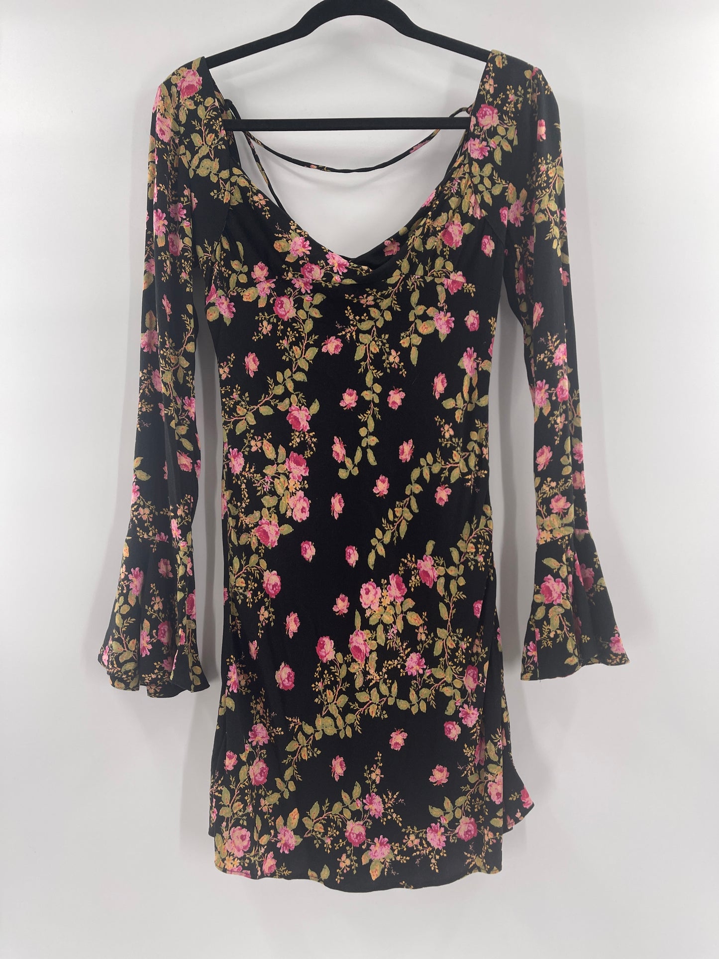 Free People Black Rose Patterned Mini (0)