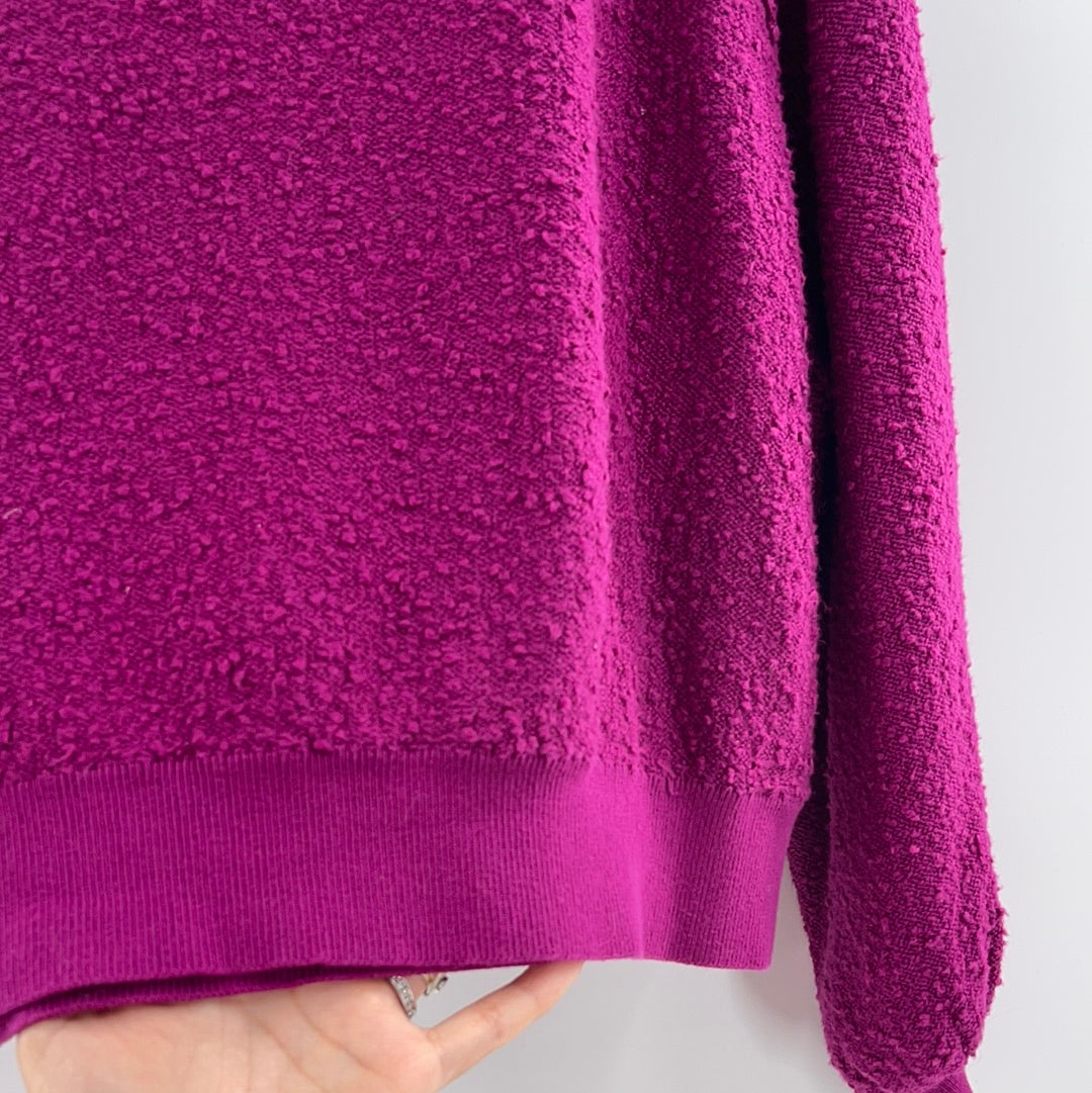 Free People Fuchsia Cropped Sweater (Size Small)