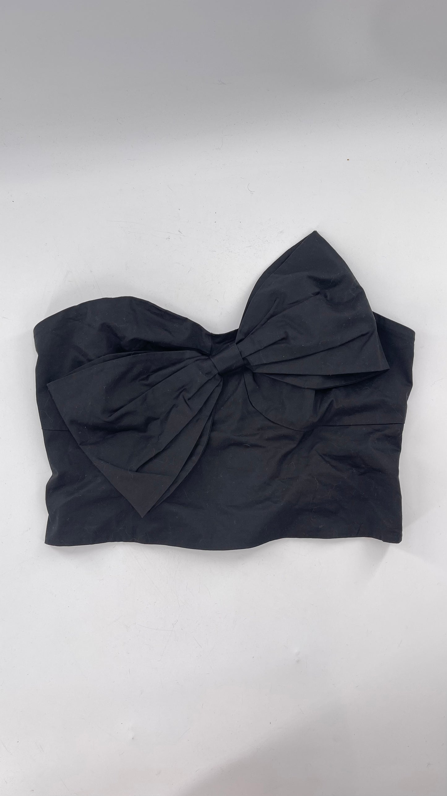 Hutch Anthropologie Black Bow Front Tube Top (Large)