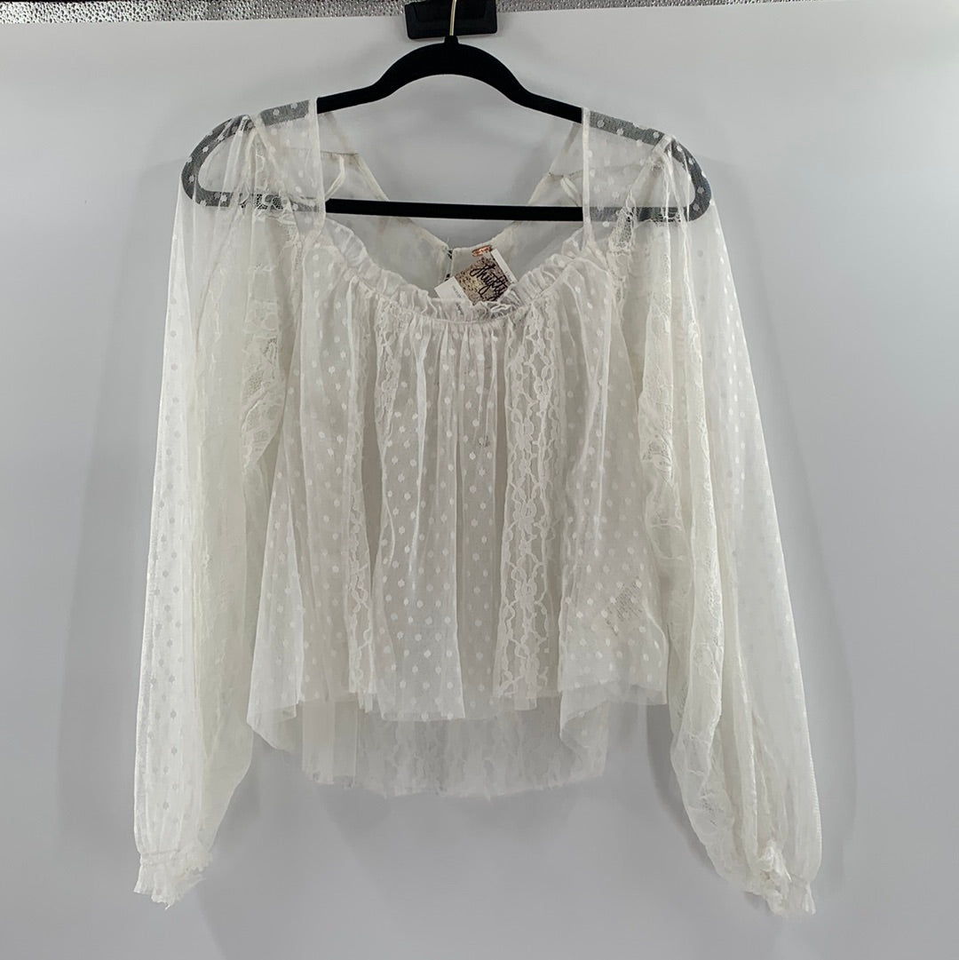 Free People Mesh/Tule Blouse (XS)