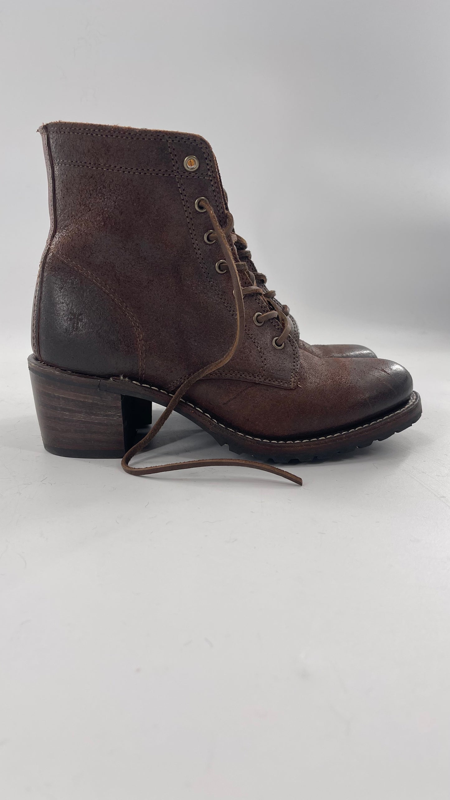 Frye Sabrina 6G Lace Up in Dark Brown (9)