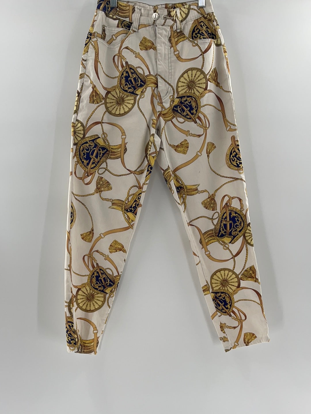 Vintage Banni Jeans (Gold & Royal Blue Print)