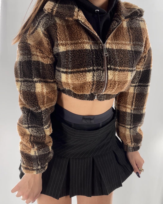 Cropped Teddy Sherpa Jacket