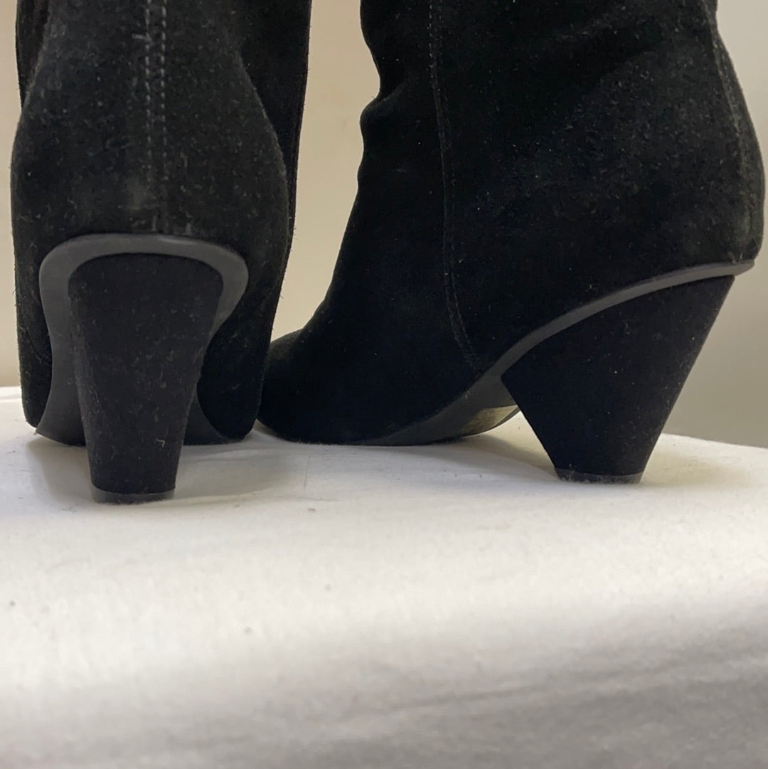 Jeffrey Campbell Knee-High Black Suede Boots