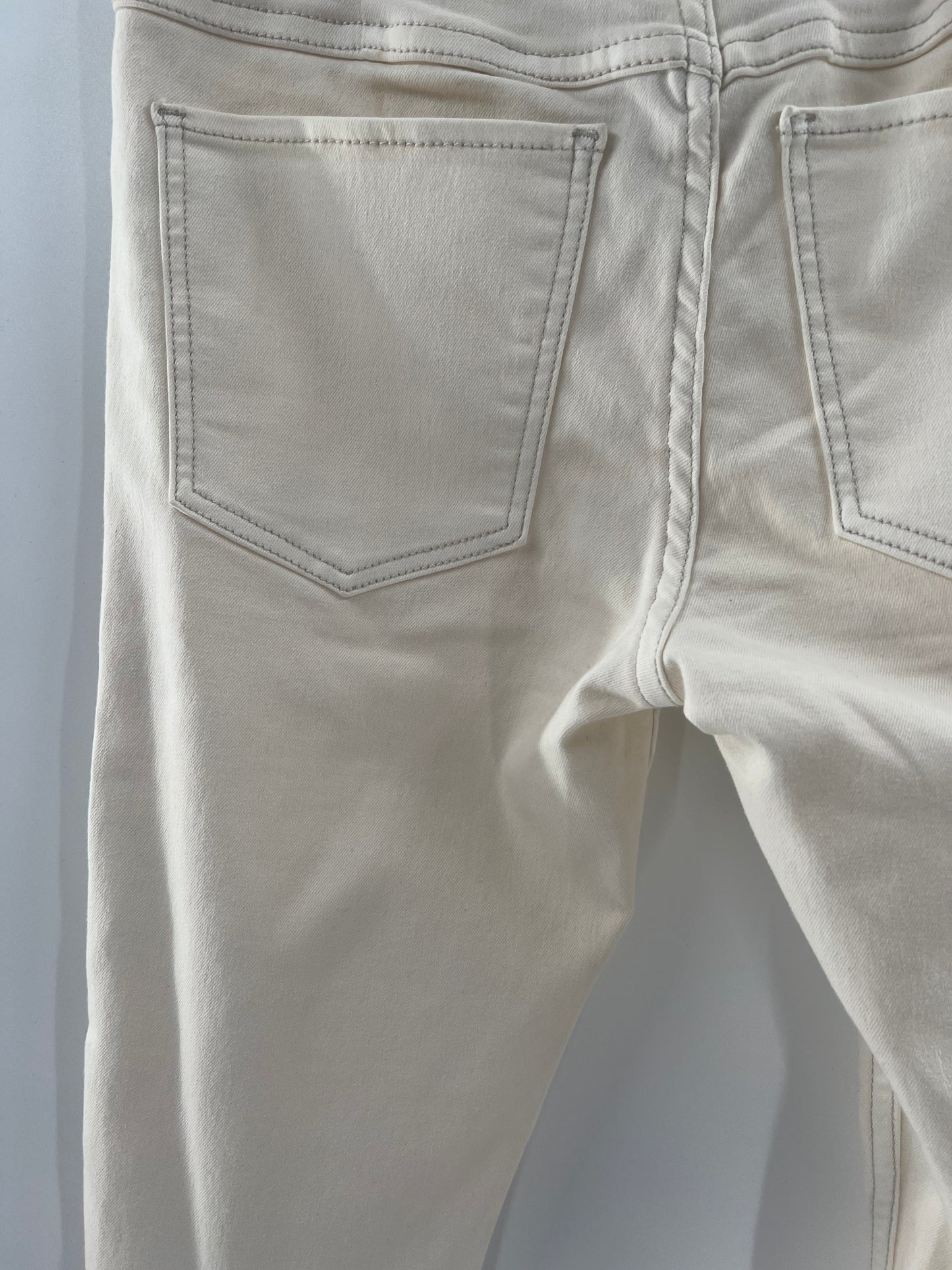Free People White Elastic Flare Pants (Size W 25)