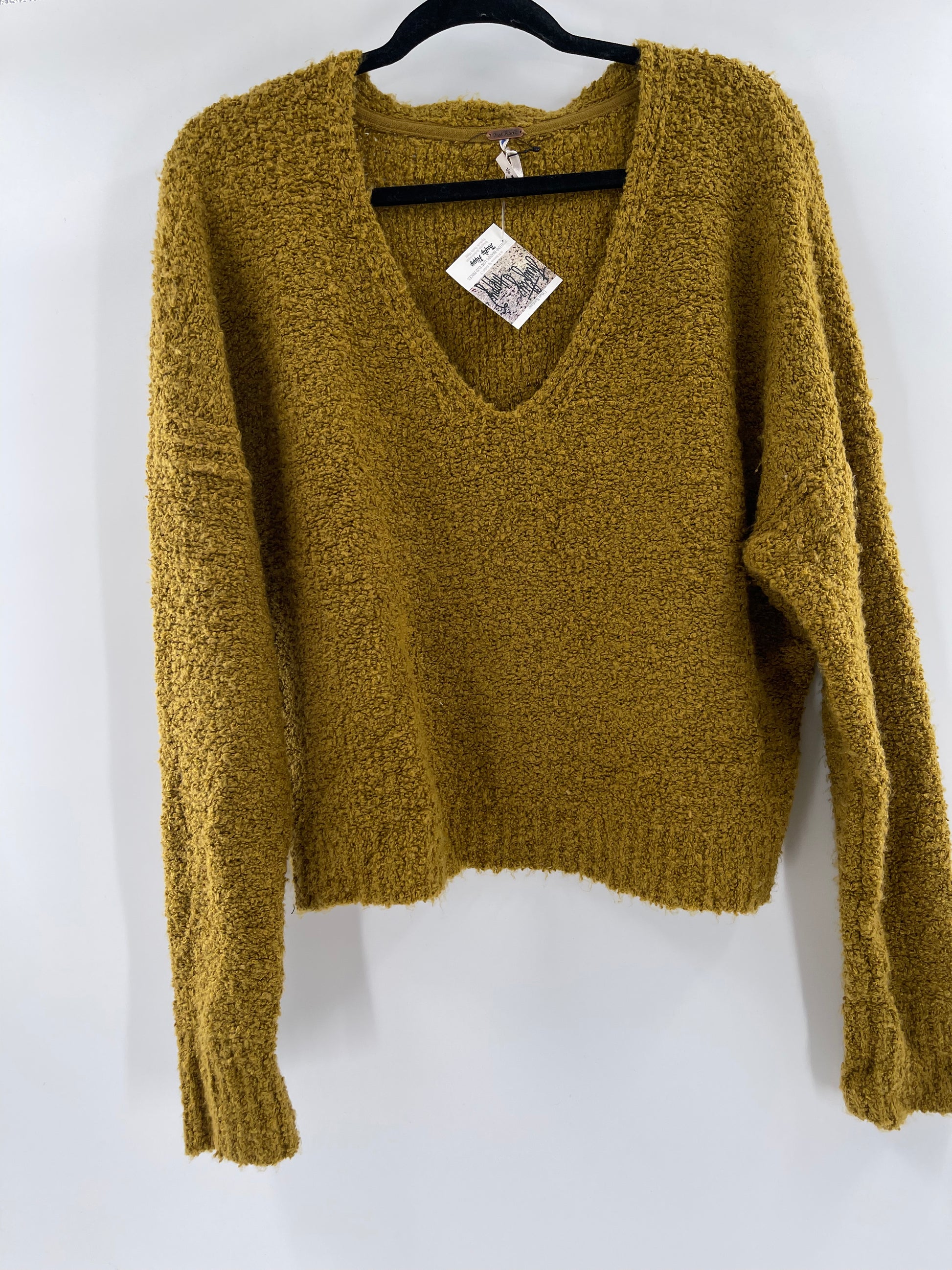 Free people 2025 mustard sweater