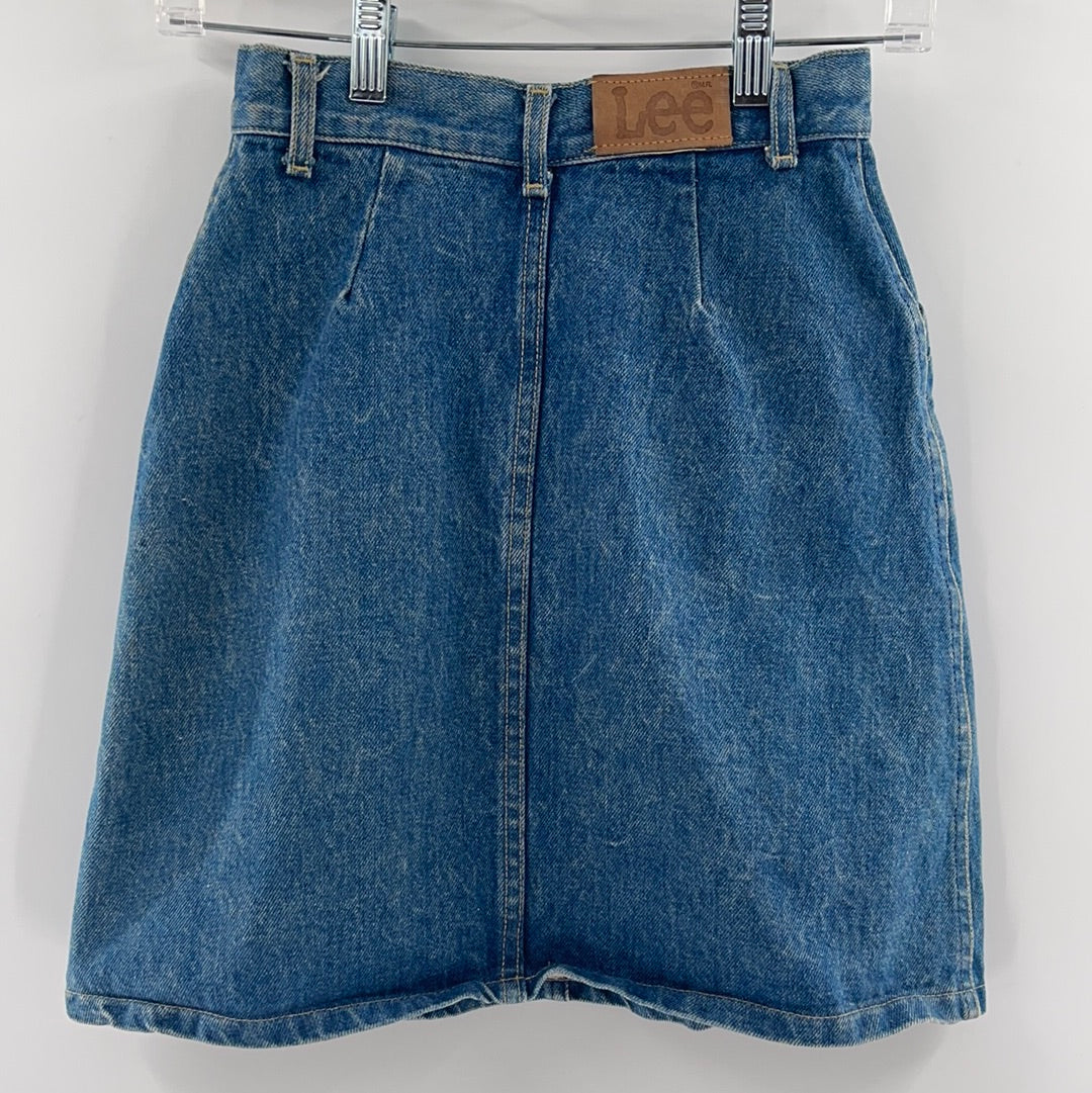 Lee Vintage Light Denim Mini Skirt (Size XS)