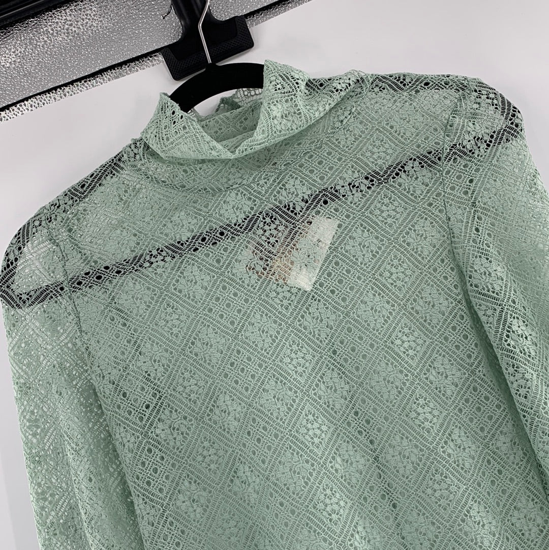 Intimately Free People pastel teal Lace Turtle Neck (S)
