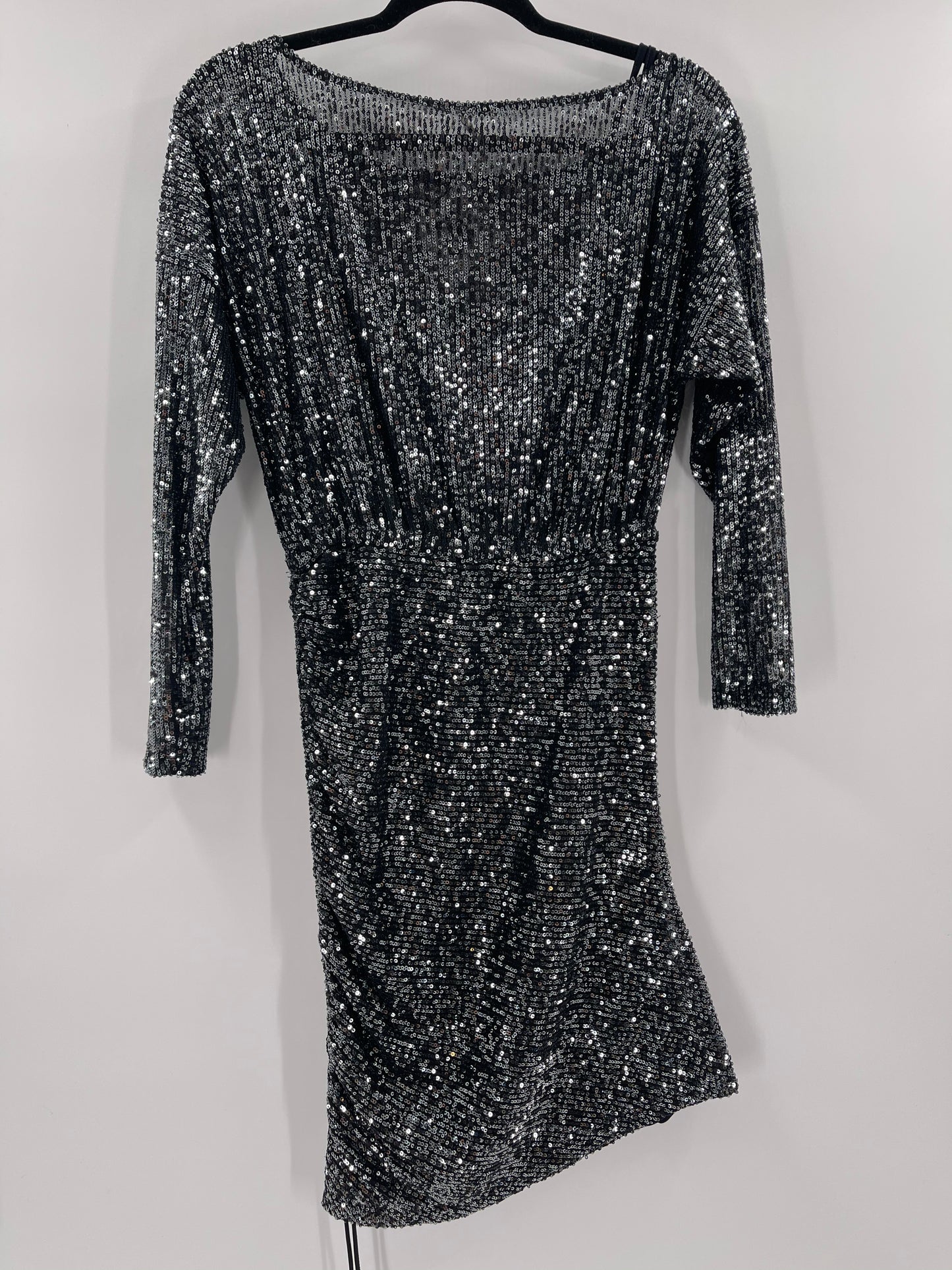 Free People Black/Silver Sequin Dress (XS)