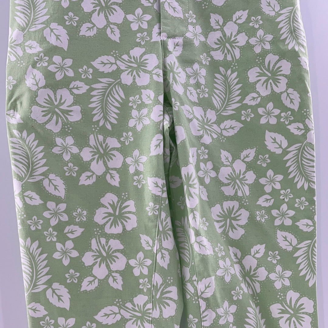 Urban Outfitters Green Floral Pants (Size US 4/ UK 8)