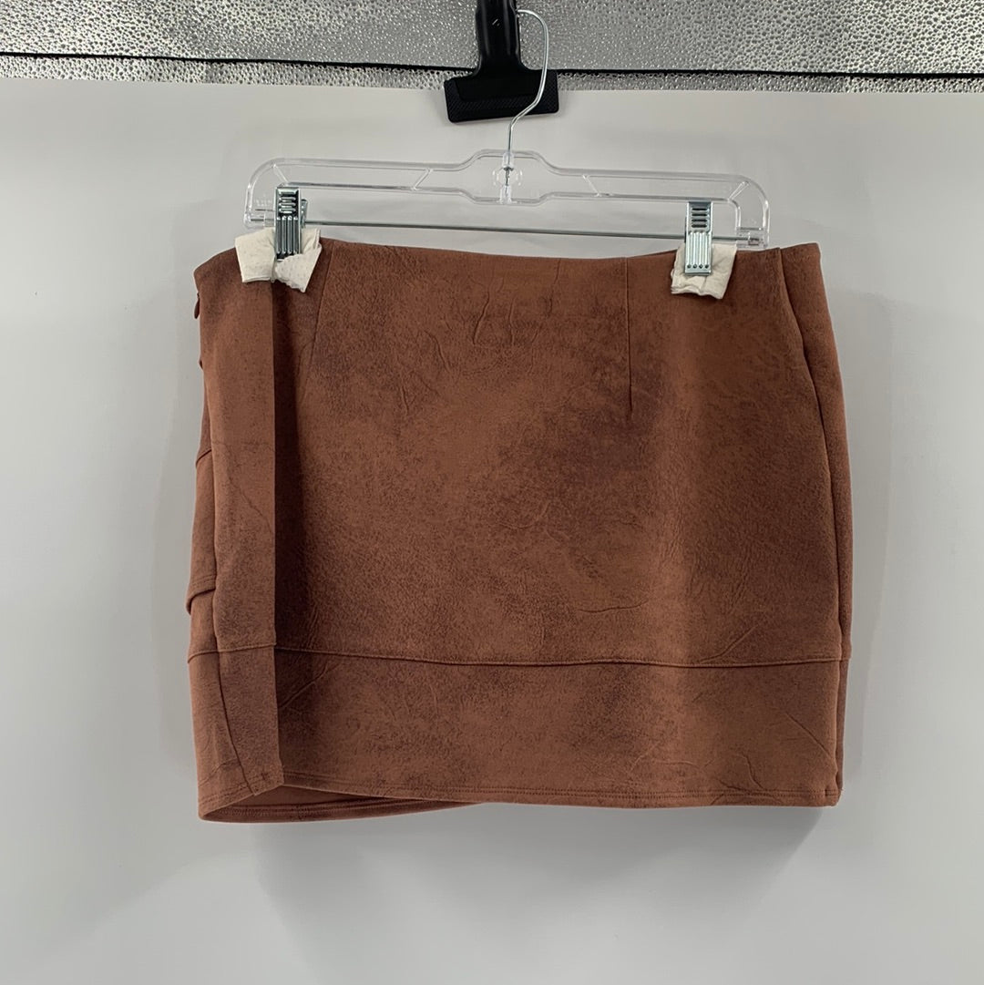 Free People - Brown / Tan Mini Skirt (Size 12)