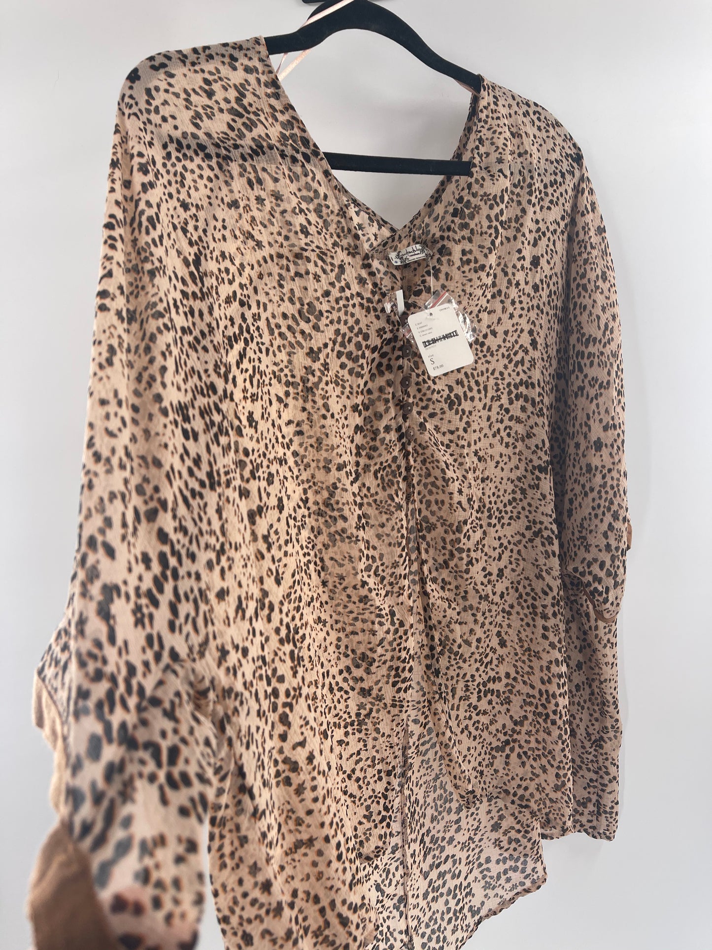 Free People Cheetah Print Blouse (S)