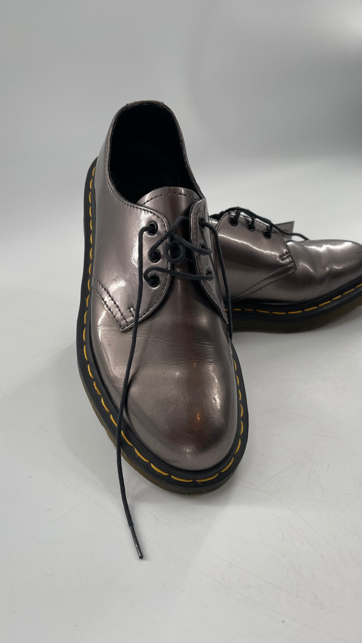 Doc Martens Pewter Metallic Patent Oxfords (7)