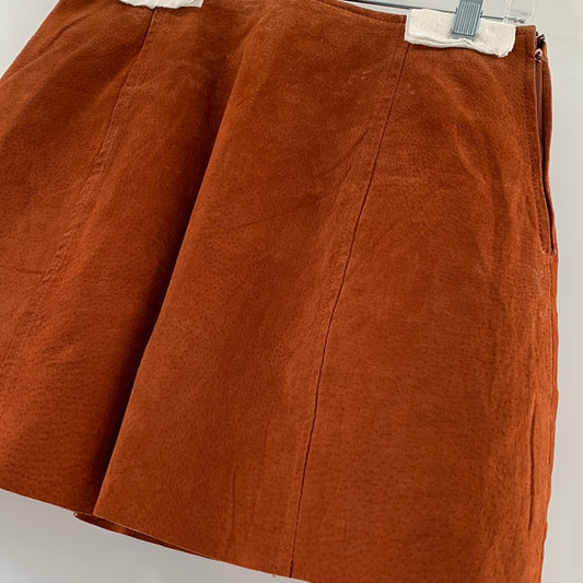 Urban Outfitters Burnt Orange Suede Skirt (Sz 29)