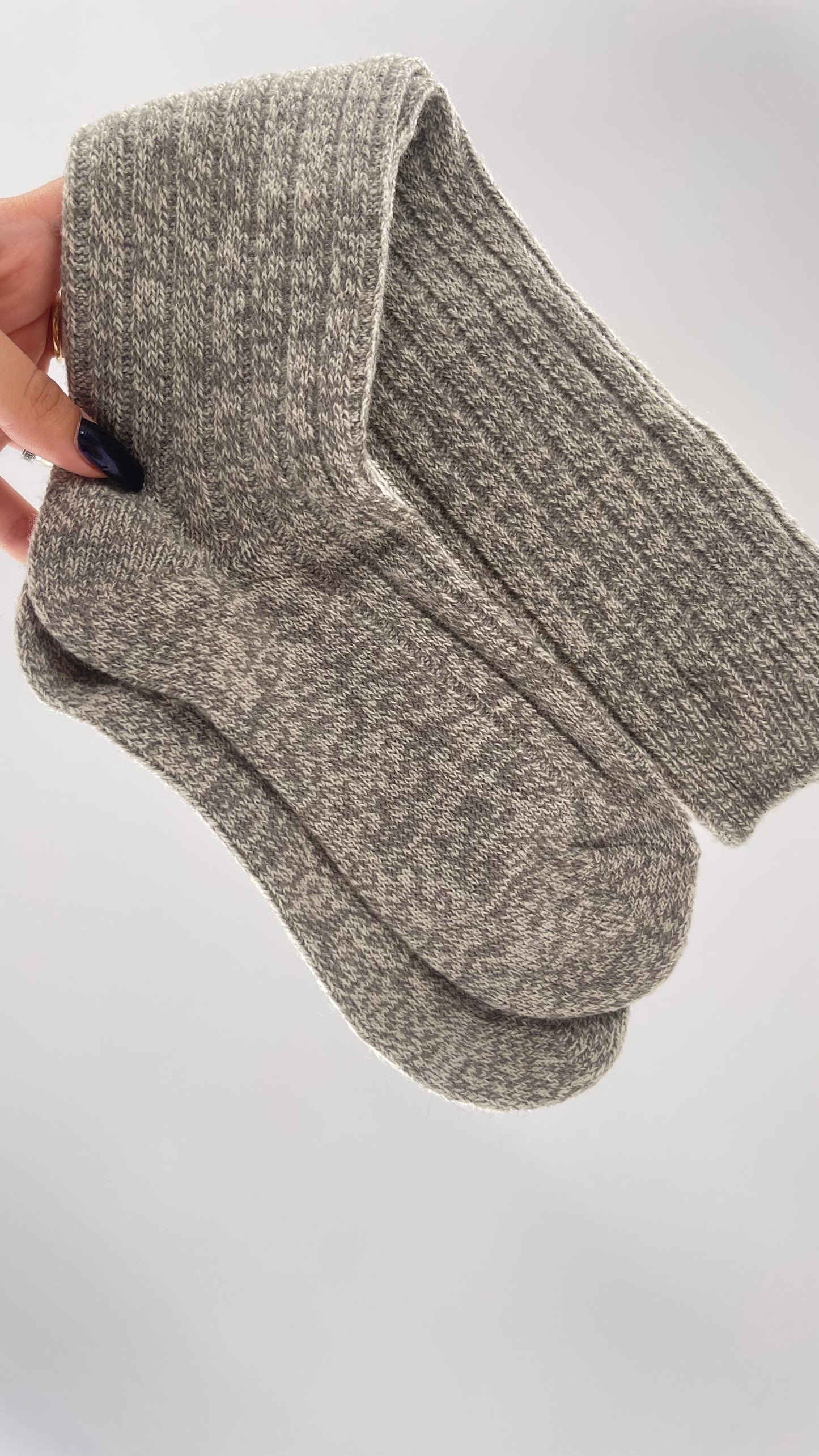 Free People Over the Knee Grey Knit Socks