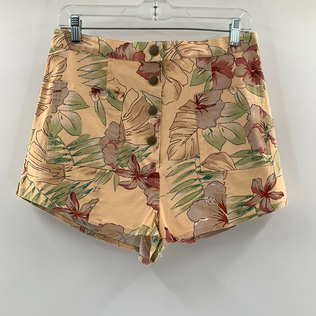 Urban Outfitters Tropical Floral Patterned Shorts (Size Large)