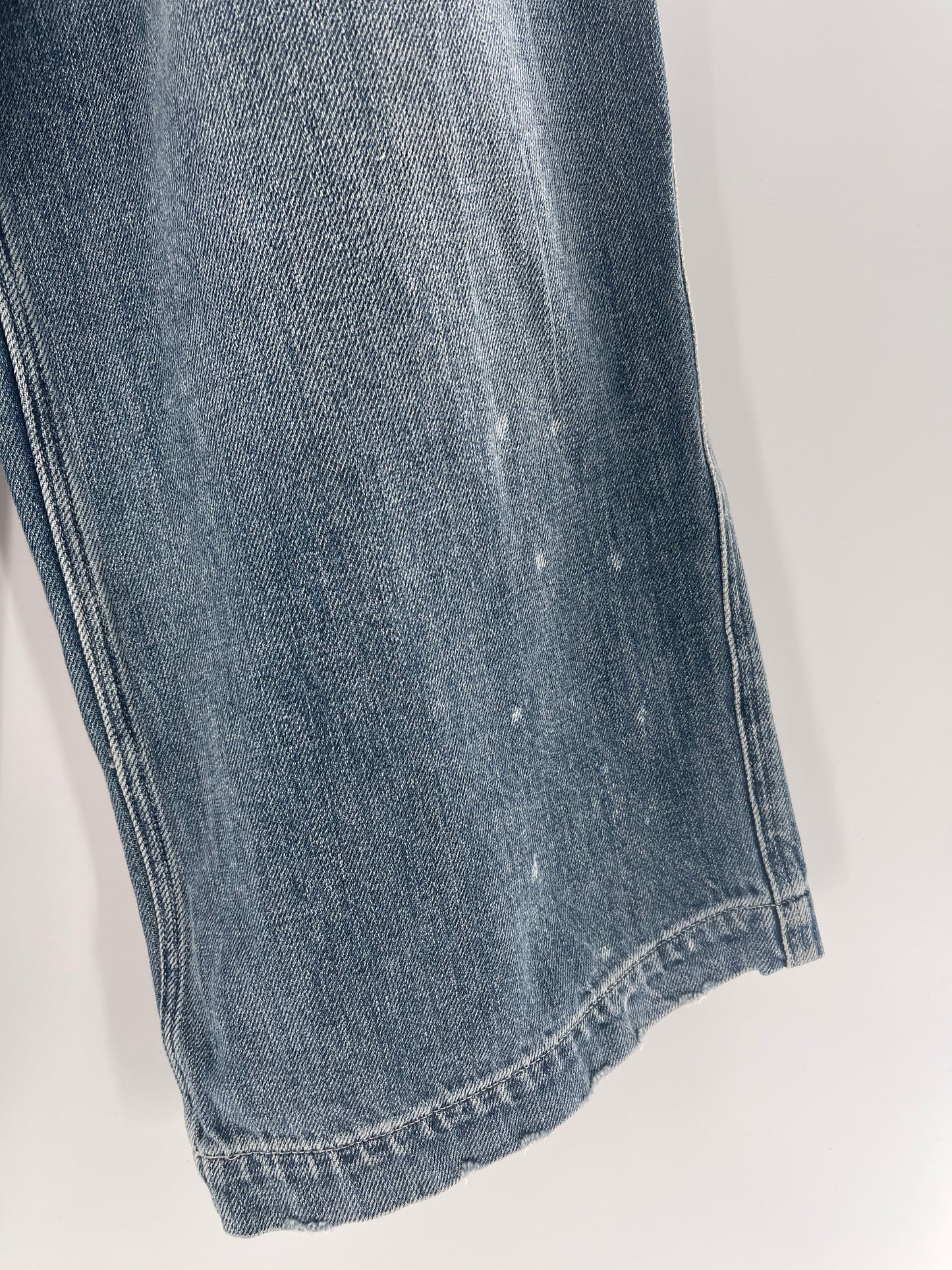 Free People Super Wide Leg Button Up Jeans (Size 26)