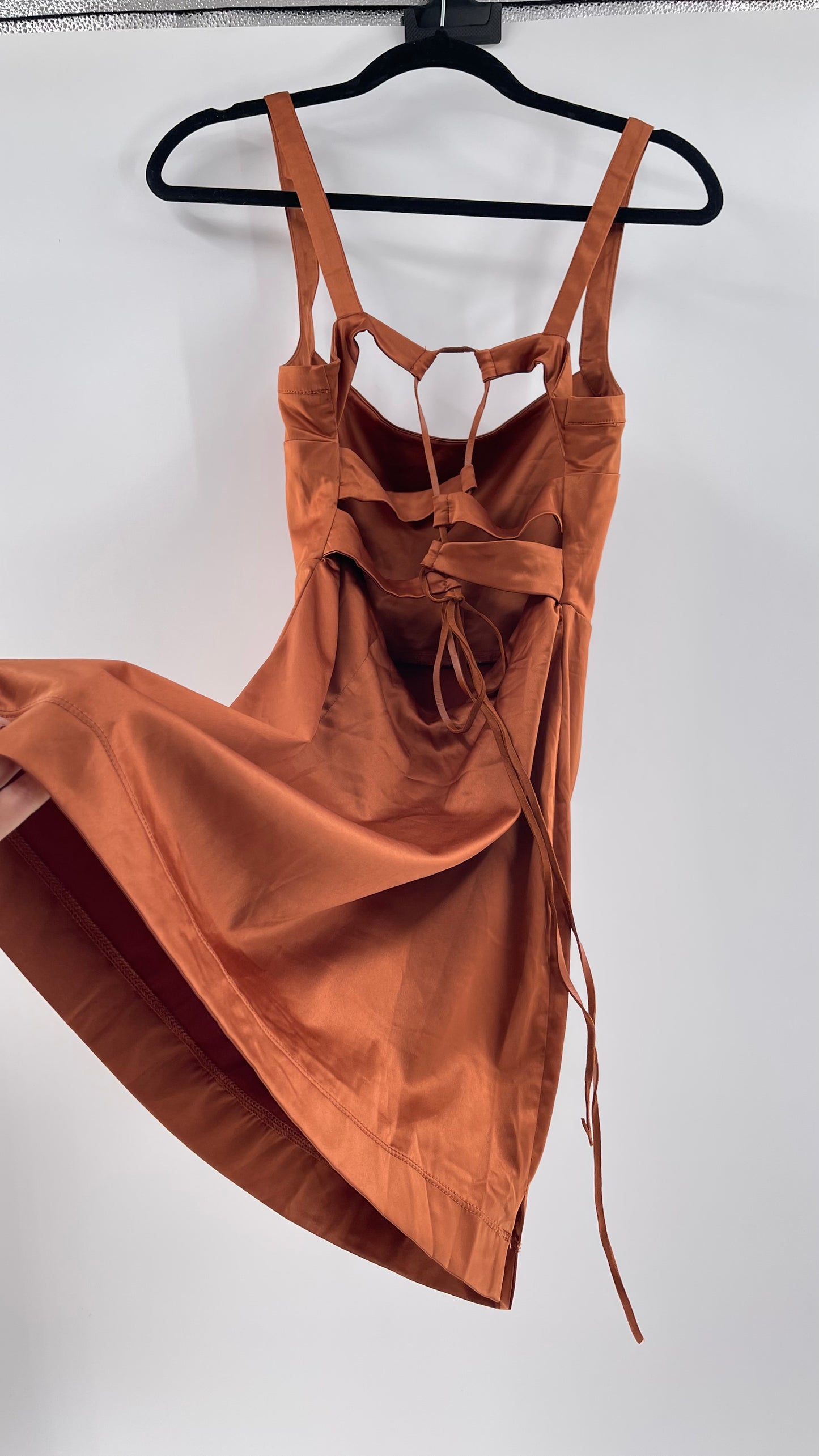 Intimately Free People Burnt Orange Satin Mini (Small)