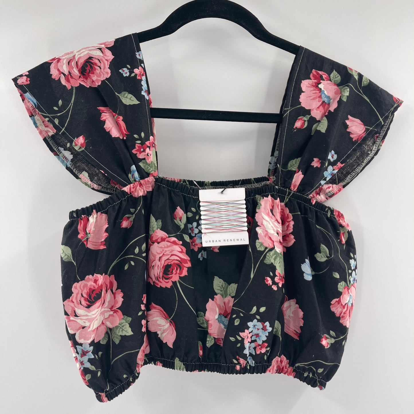 Urban Outfitters Black Floral Crop (M/L)