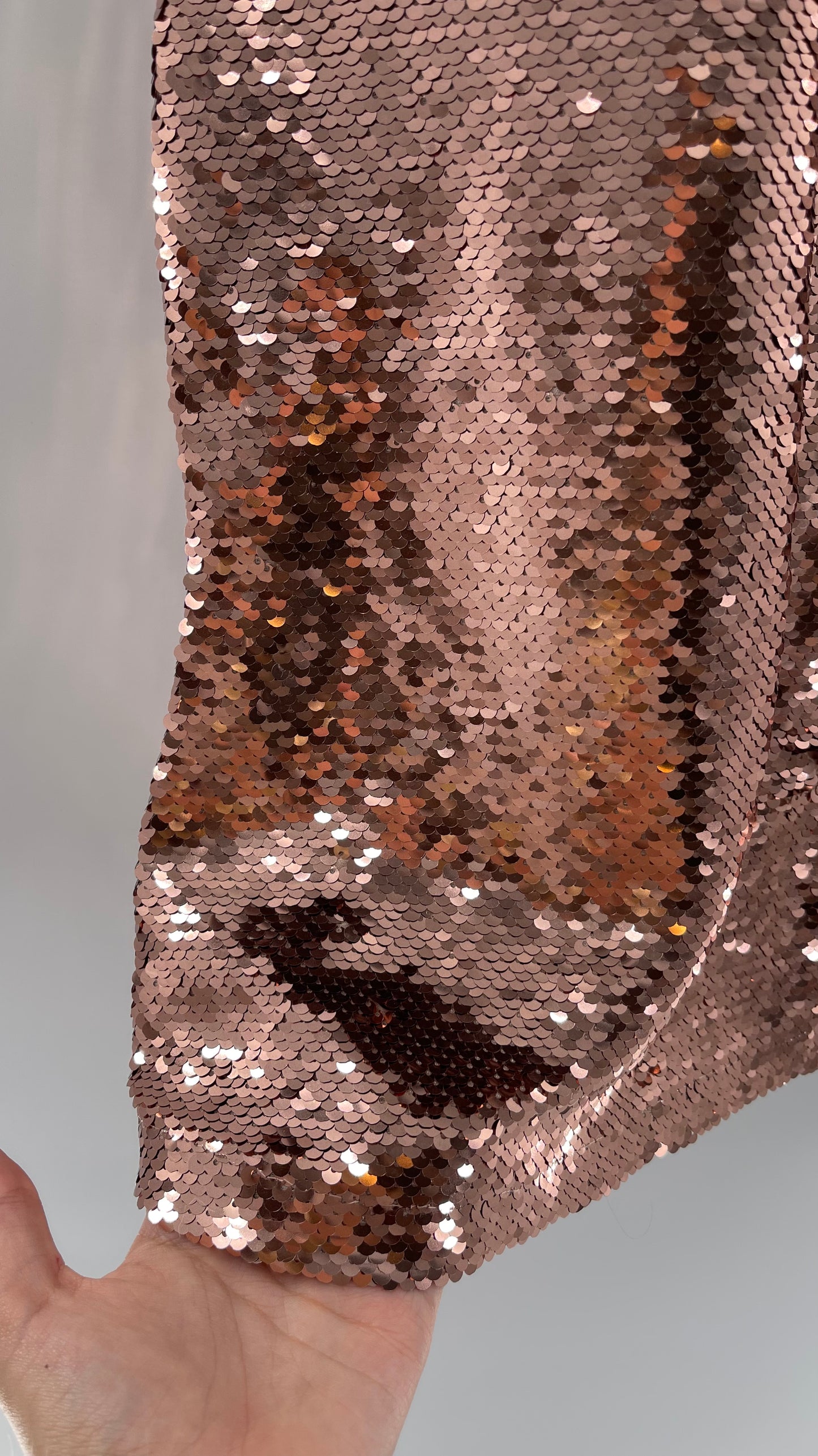 Free People X BB Dakota A Pretty Penny Rose Gold/Copper Sequin Dress (Medium)