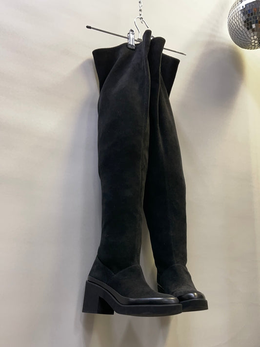 Andre Assous Black Suede Boots