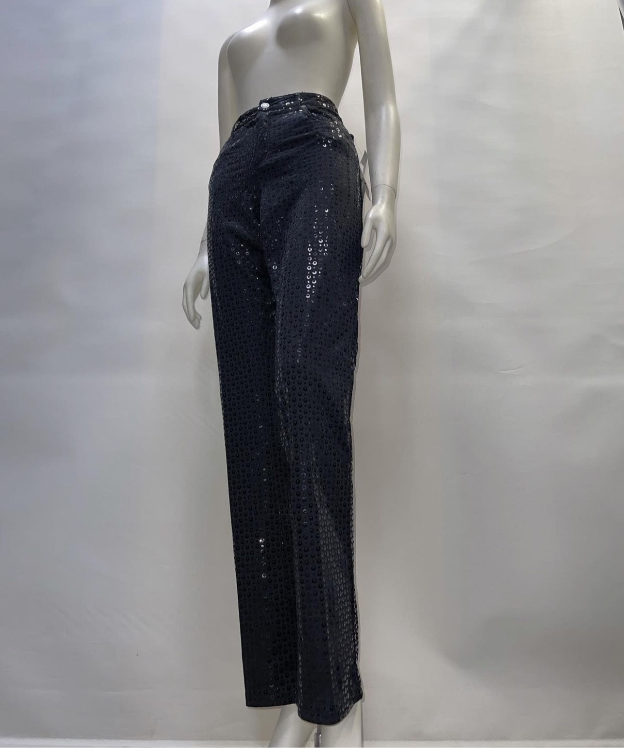 Vintage Deadstock Z. Cavaricci Sequin Black pants (Sz 11)