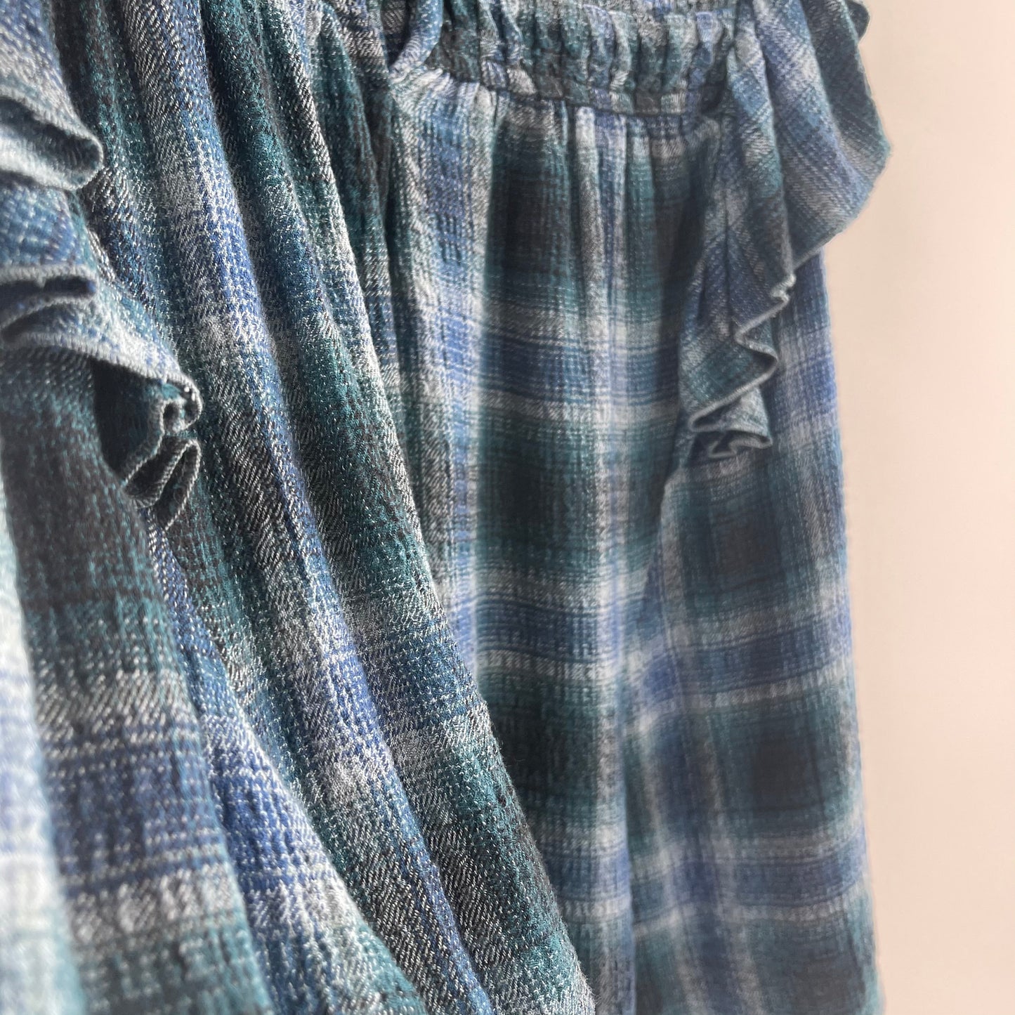 Free People Blue Plaid Tunic (S)