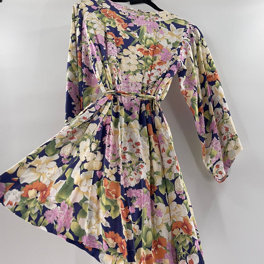 Yumi Kim Anthropologie - Robe / Dress / Overcoat / Kimono Flower Patterned Mini Dress (Size Small)