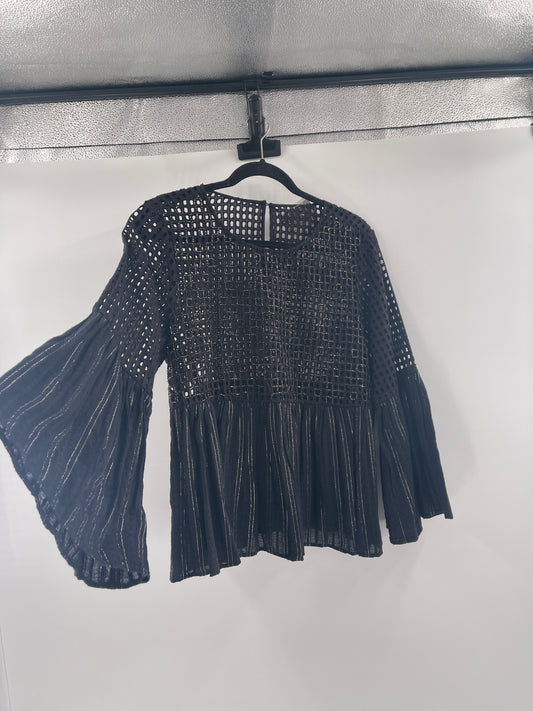 Anthropologie Embellished Mesh Top(S)