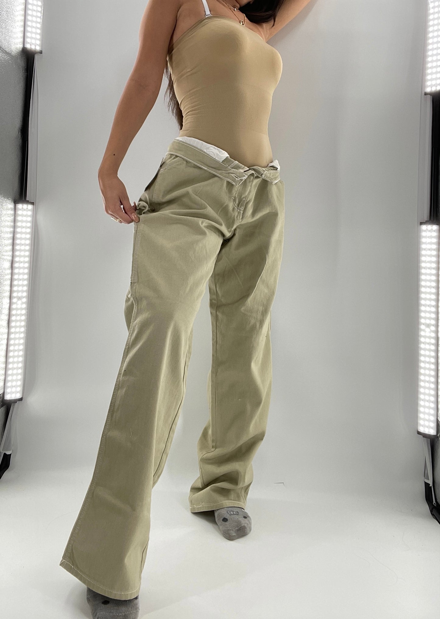 DICKIES Tan High Rise Relaxed Carpenter Pants (13/31)