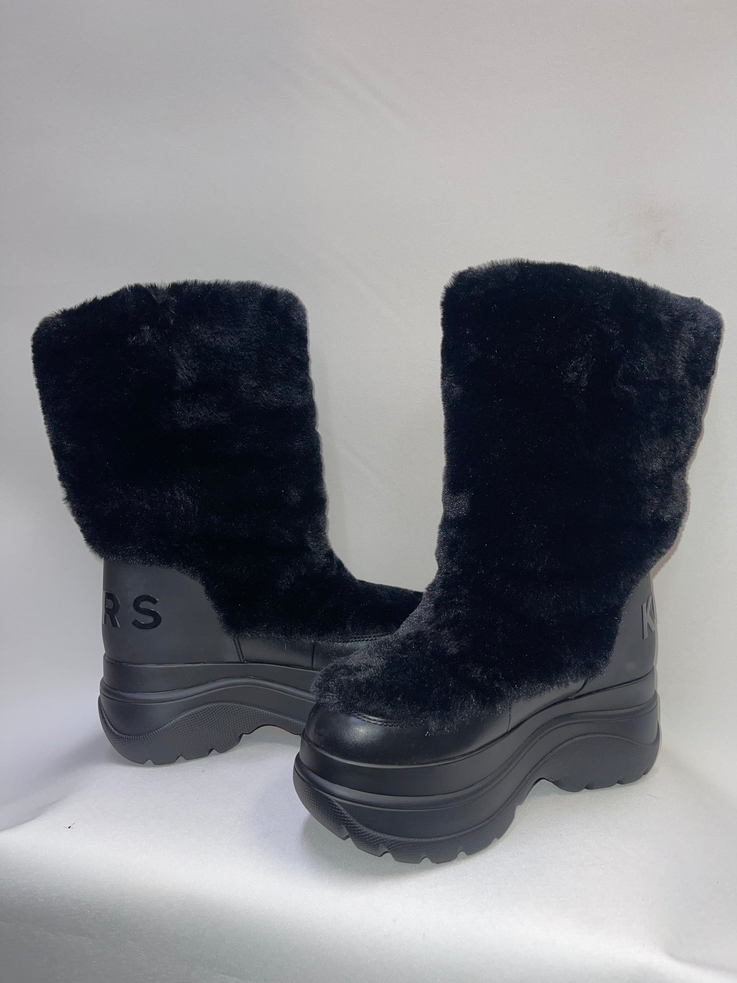 Michael Kors Black Platform Fur Boot
