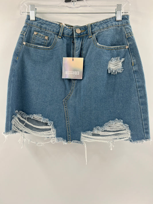 Misguided Denim Mini Skirt (Sz4)