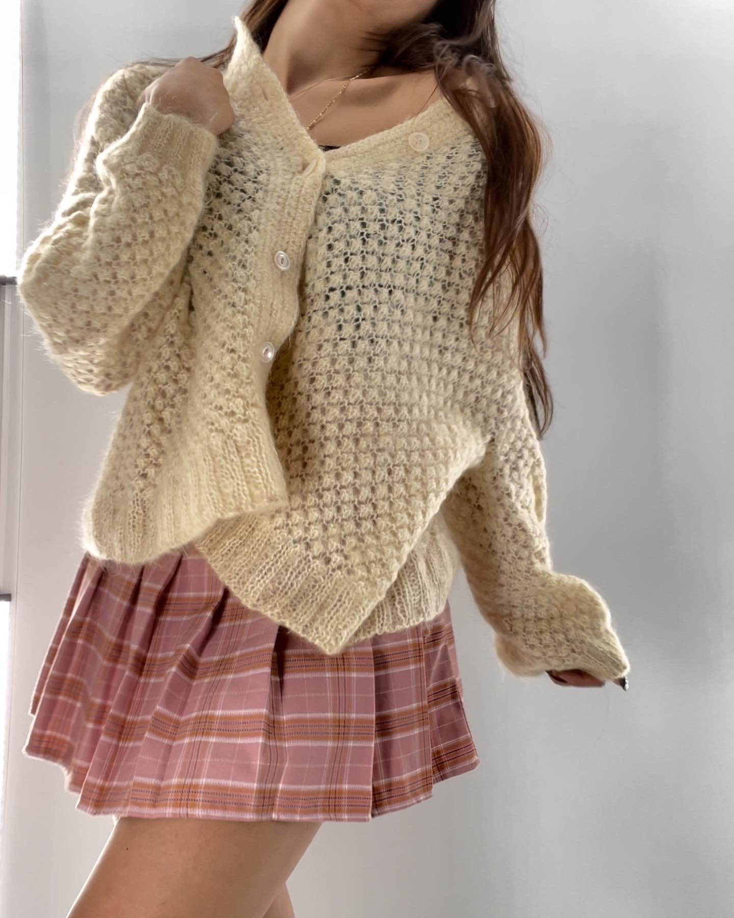 Lil Handmade Cream Granny Sweater (Medium/Large)