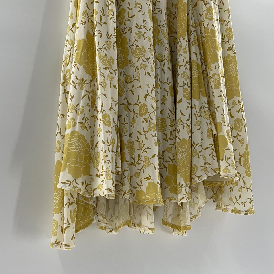 Skirt  Novella Royale Yellow Floral Print (Size S)