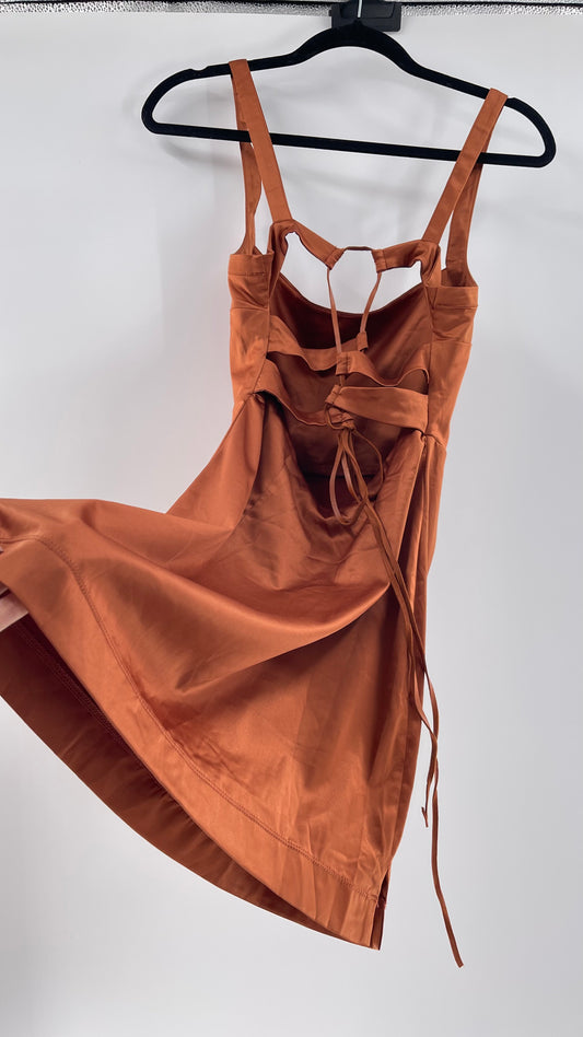 Intimately Free People Burnt Orange Satin Mini (Small)