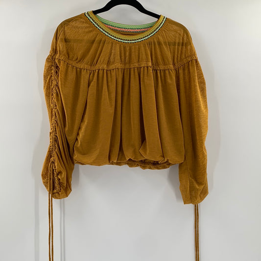 Free People Mustard Yellow Top (XS)