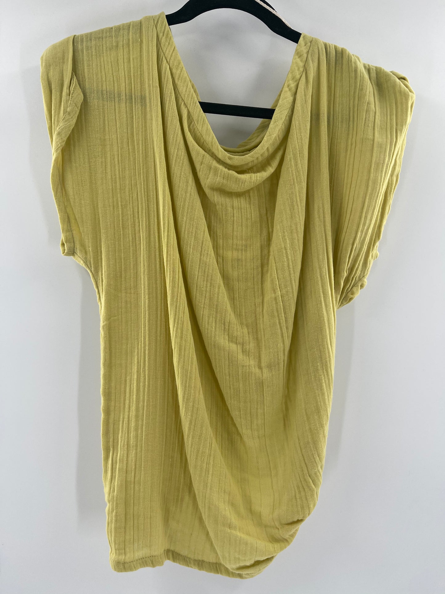 Free People Chartreuse Cotton/Gauze Top (XS)