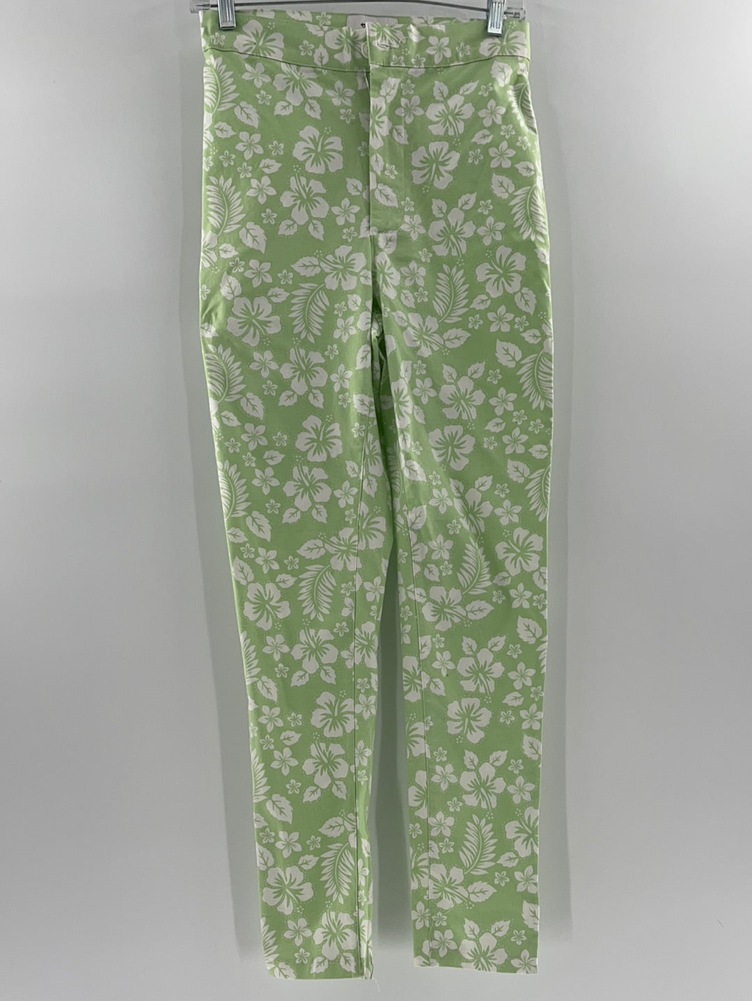 Urban Outfitters Green Floral Pants (Size US 4/ UK 8)