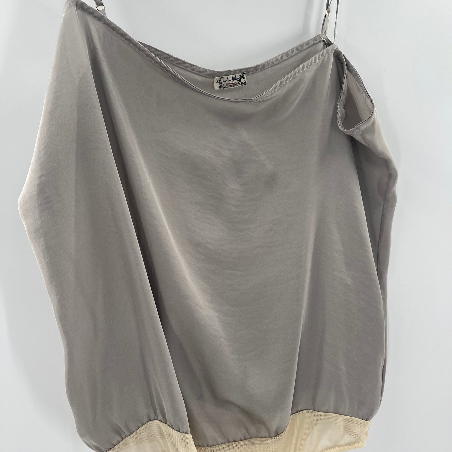 Intimately Free People Silky Silver Bodysuit (L)
