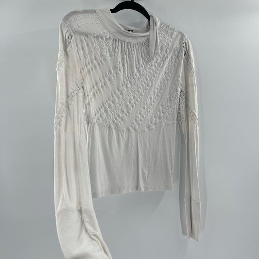 Free People Off White Embroidered Top (S)