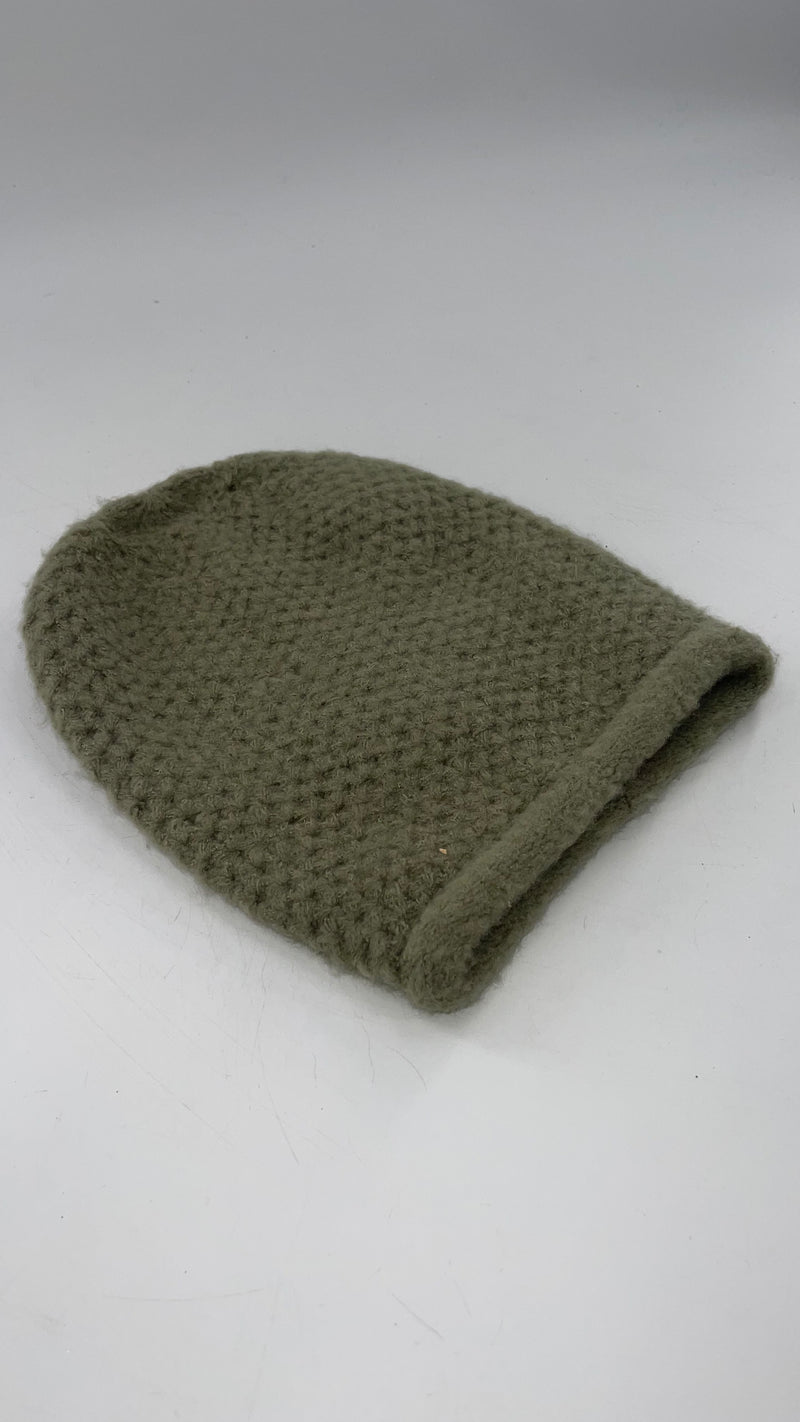 Free People Moss Green Knit Beanie