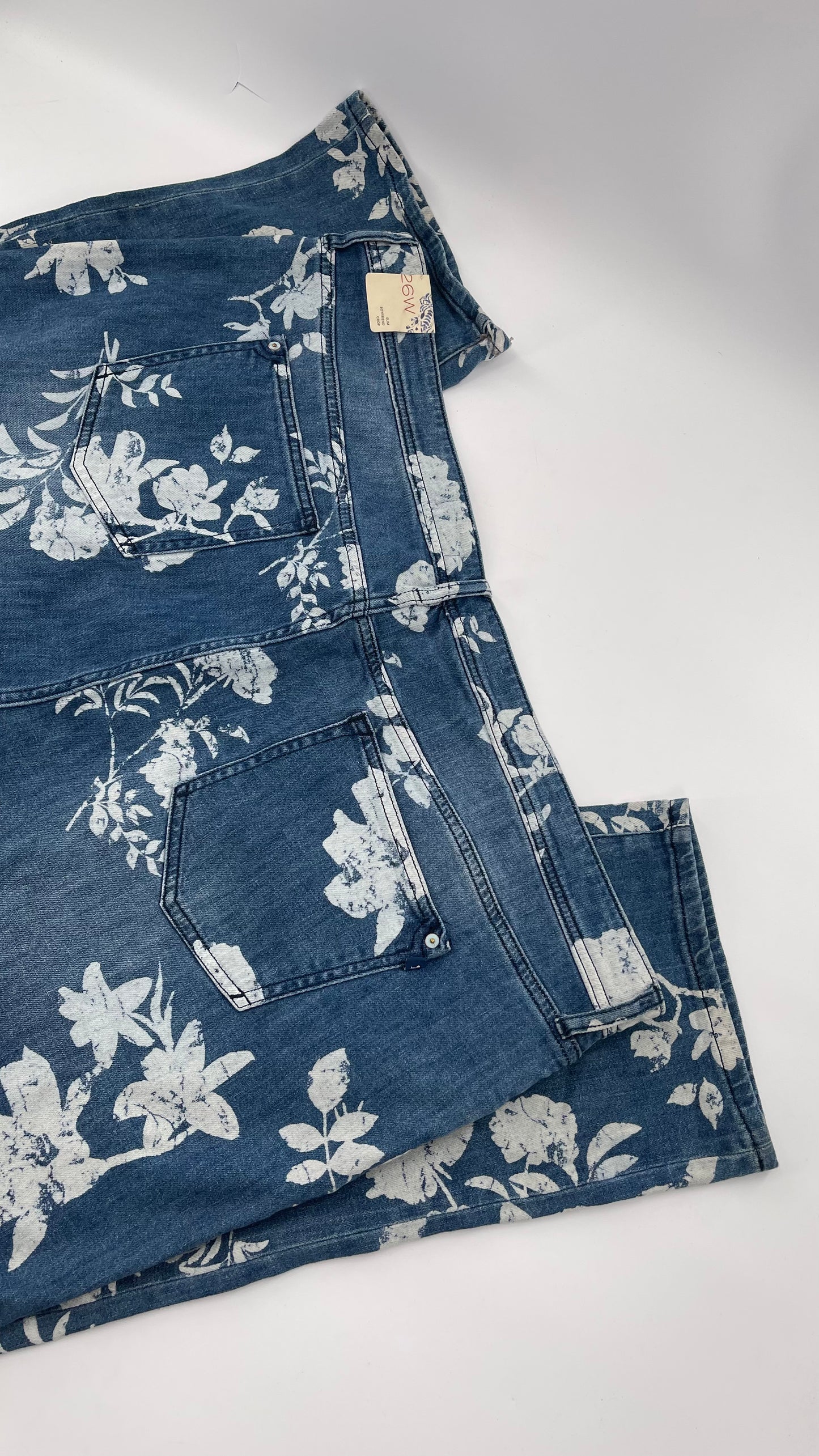 Pilcro + The Letterpress Anthropologie Bleached Florals Jeans (26W PLUS)