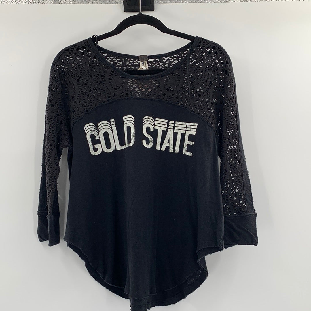 Free People Knit Lace Graphic Top (S)