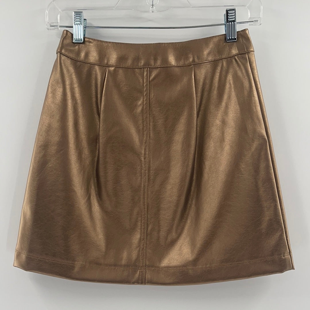Urban Outfitters Vegan Bronze Leather with Front Pocket and Zippers ( Size S)