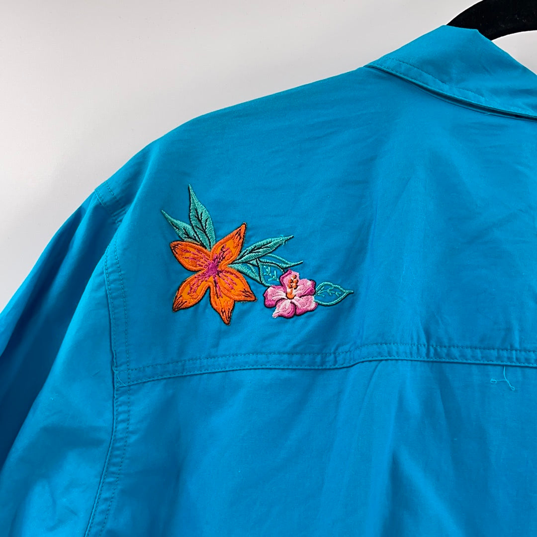 Vintage Embroidered Button Up (XXL)