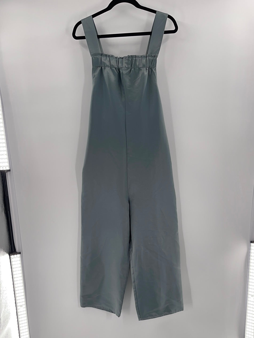 Urban Outfitters Pewter Satin Backless Tie on Back Side Knife Pockets (Size M)
