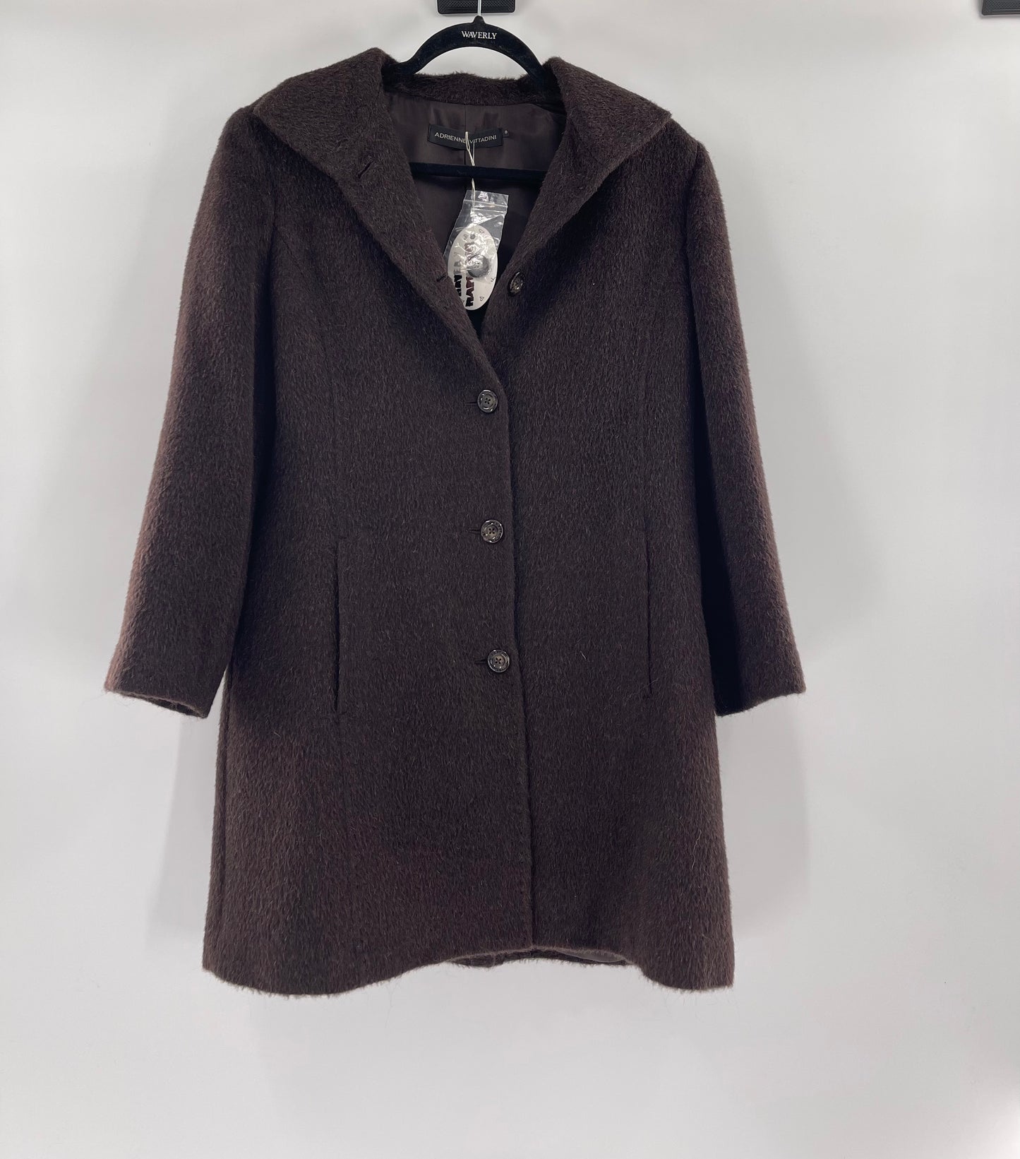 Adrienne Vittadini Brown Wool Coat (Size 8)