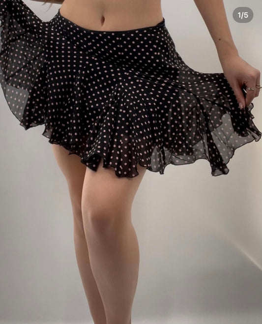 Vintage Polka Dot Mini Skirt (SzM)