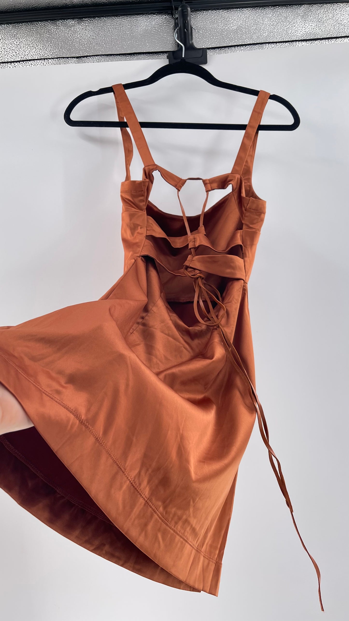 Intimately Free People Burnt Orange Satin Mini (Small)