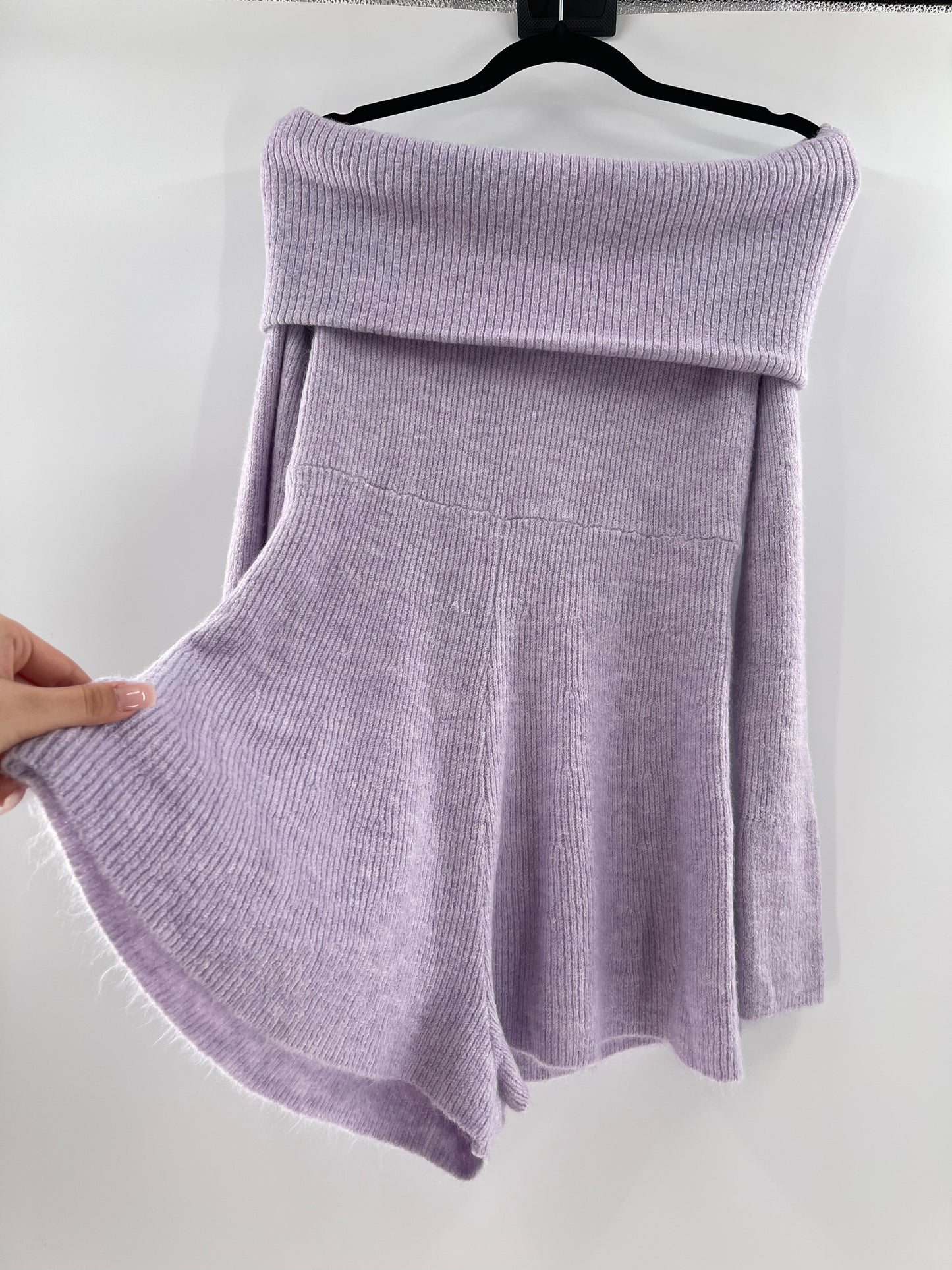 Urban Outfitters Lavendar Knit Playsuit (Large)